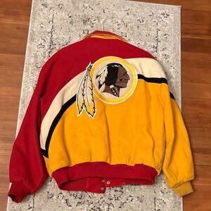 Vintage Washington Redskins Jeff Hamilton Varsity Jacket Chief Logo Retro OG